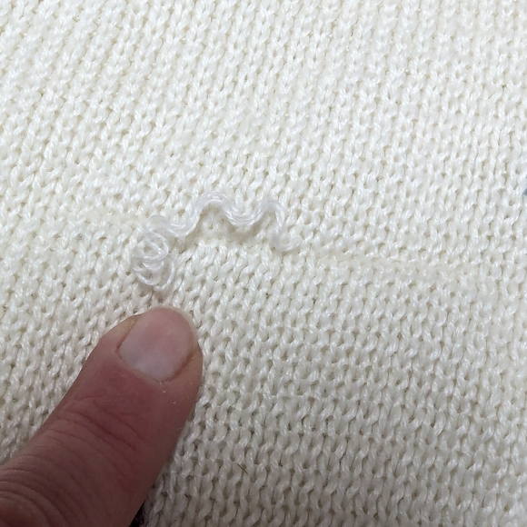 Vintage Teddi Embroidered Easter Basket Flower Cardigan Scallop Edge Grannycore - Picture 11 of 11